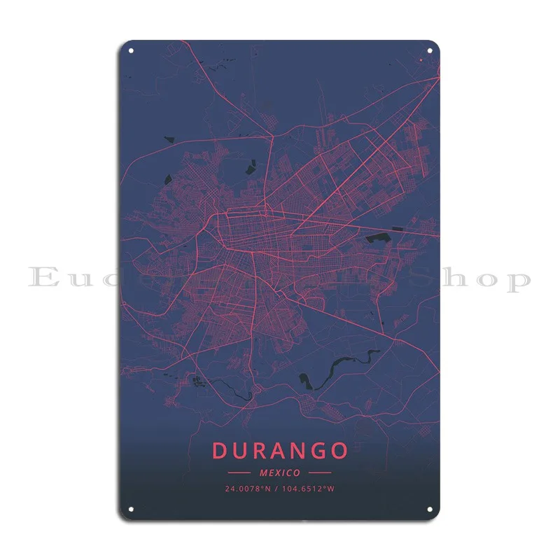 Durango Mexico Metal Plaque Poster Party Plaques Living Room Wall Decor Designer Tin Sign Poster