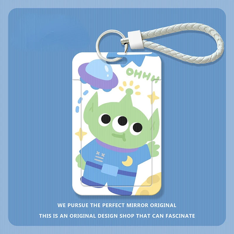 Disney Buzz Lightyear Alien Lotso Cute Cartoon Student Slide Cover Bus Card Meal Card ID Card Protective Cover Anime Peripheral