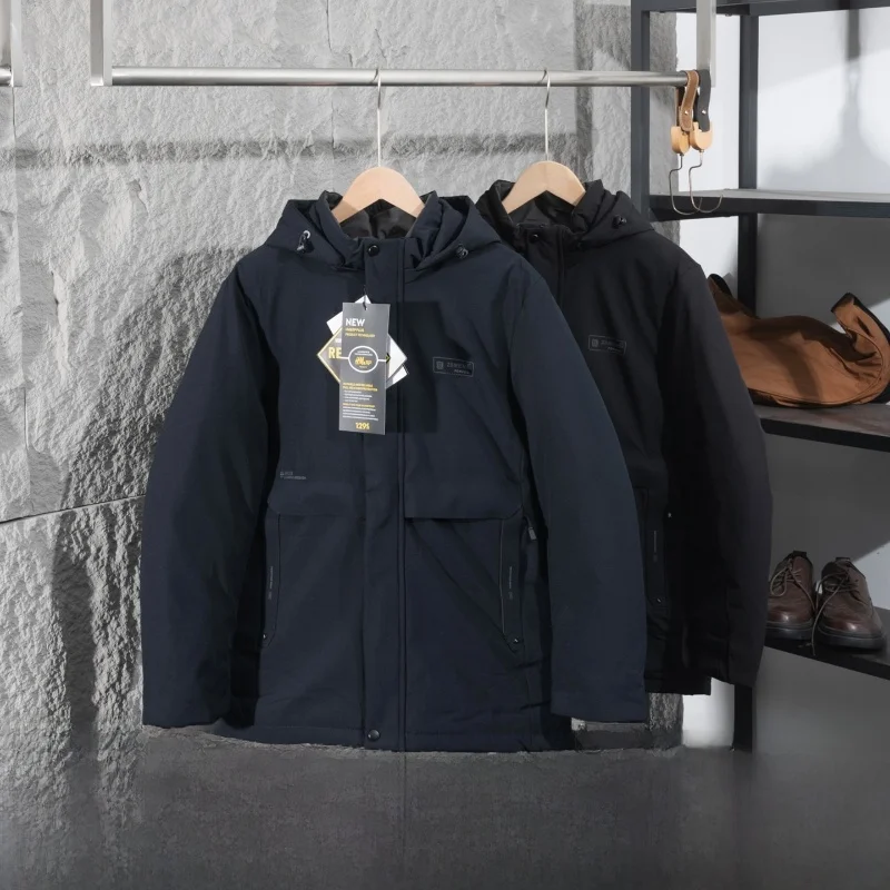 

Men's Commuter Hooded Cotton Jaet Sl Sed Autumn Winter New Sle Windproof Warmth Outerwear Faion Urban Sle