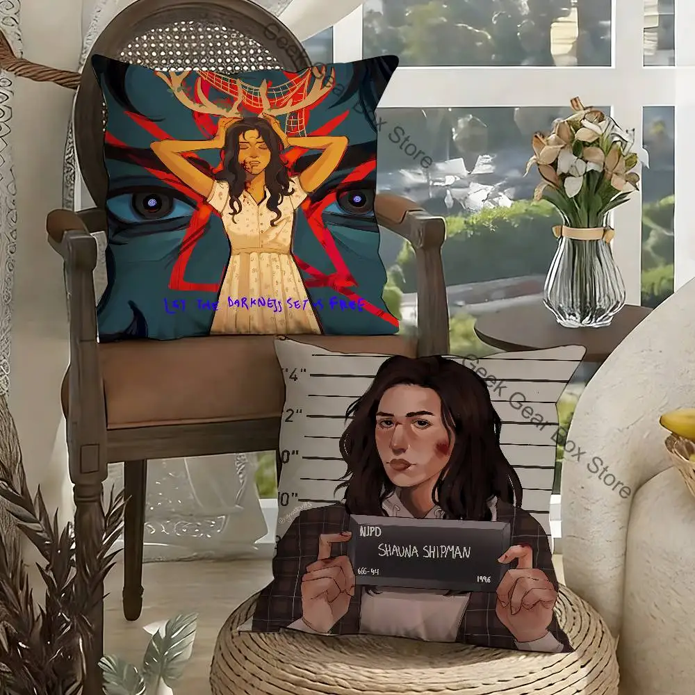 

Horror Y-Yellowjackets Pillow Case Plush Pillow Cases Home Decoration Pillow Cover for Sofa Bed Chair Living Room