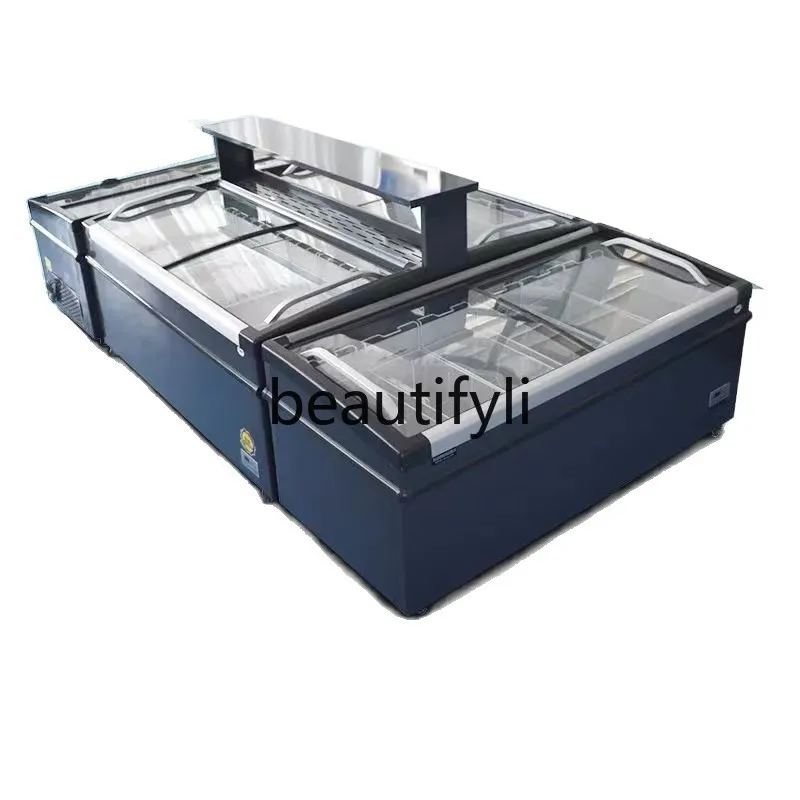 

1.86m End Head Freezer Cold Storage Supermarket Special Combination Cabinet Large Capacity Commercial Ice Cream Display Cabinet