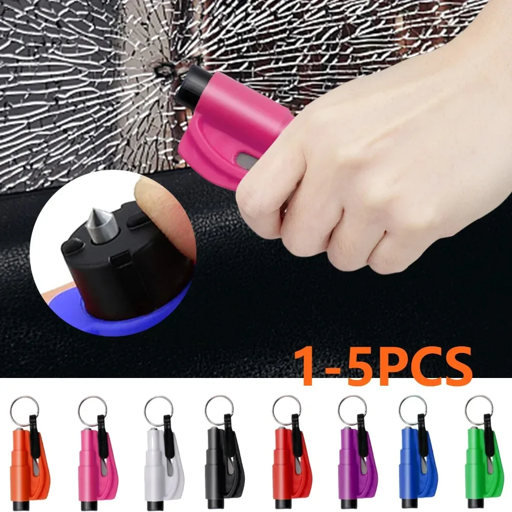 1-5PCS Auto ฉุกเฉินกระจกหน้าต่าง Breaker รถหนีฉุกเฉินค้อนกระจก Window Breaker พวงกุญแจ Quick Rescue Escape เครื่องมือ