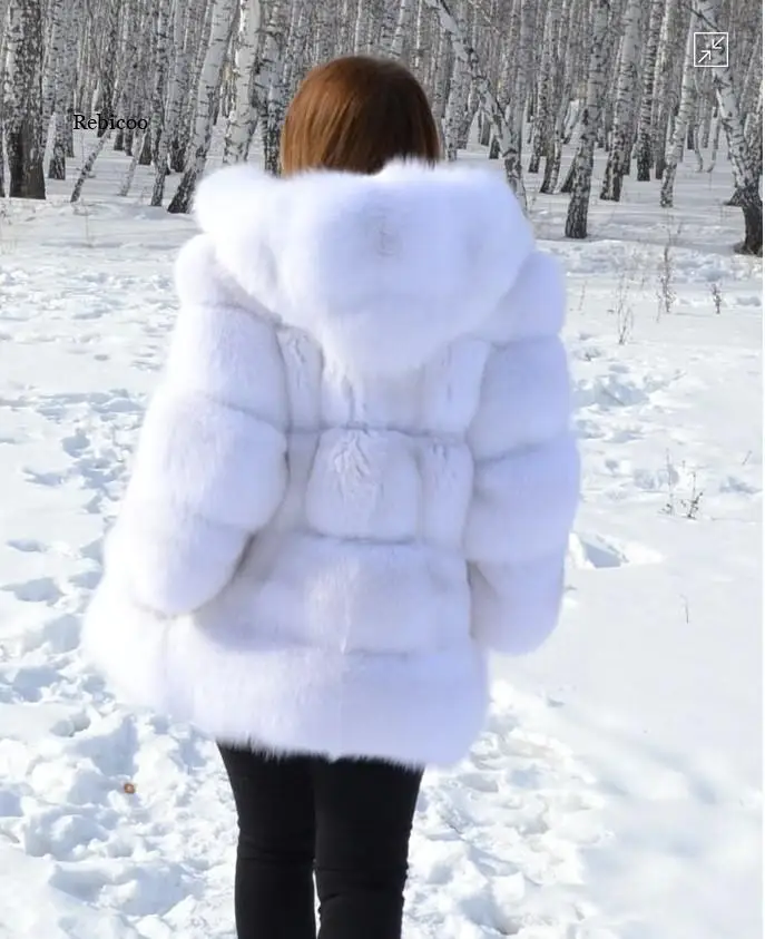 Fluffy Faux Fur Coat Women Winter Jacket Fashion Thick Warm Overcoat Faux Fox Fur Coats Female Fur Jacket Casual Party Overcoat