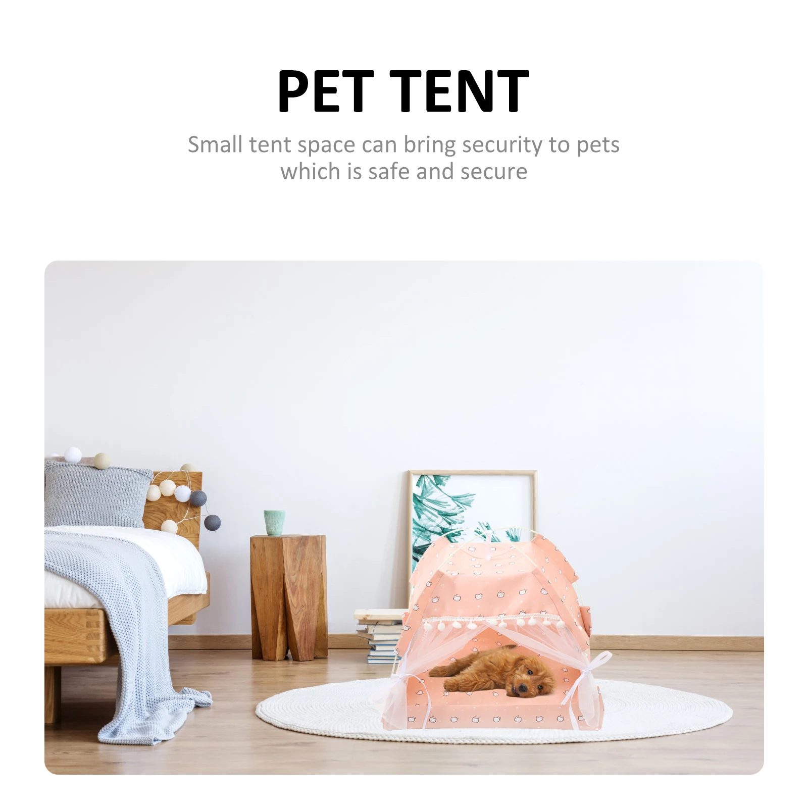 Adorable maison pliable, tente de couchage respirante pour chat, pour intérieur et extérieur, petit Design Semi-fermé, confortable et Durable