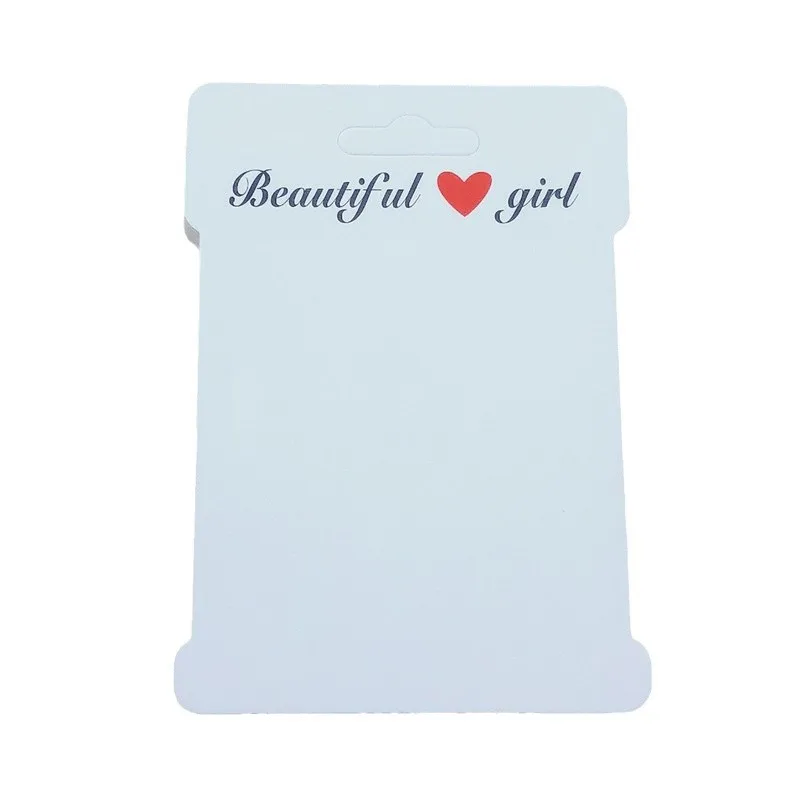 50Pcs Hair Rings Paper Cards Headband Display Retail Label Hair Accessories Packing Tag Hair Rope Headwear Packing Label