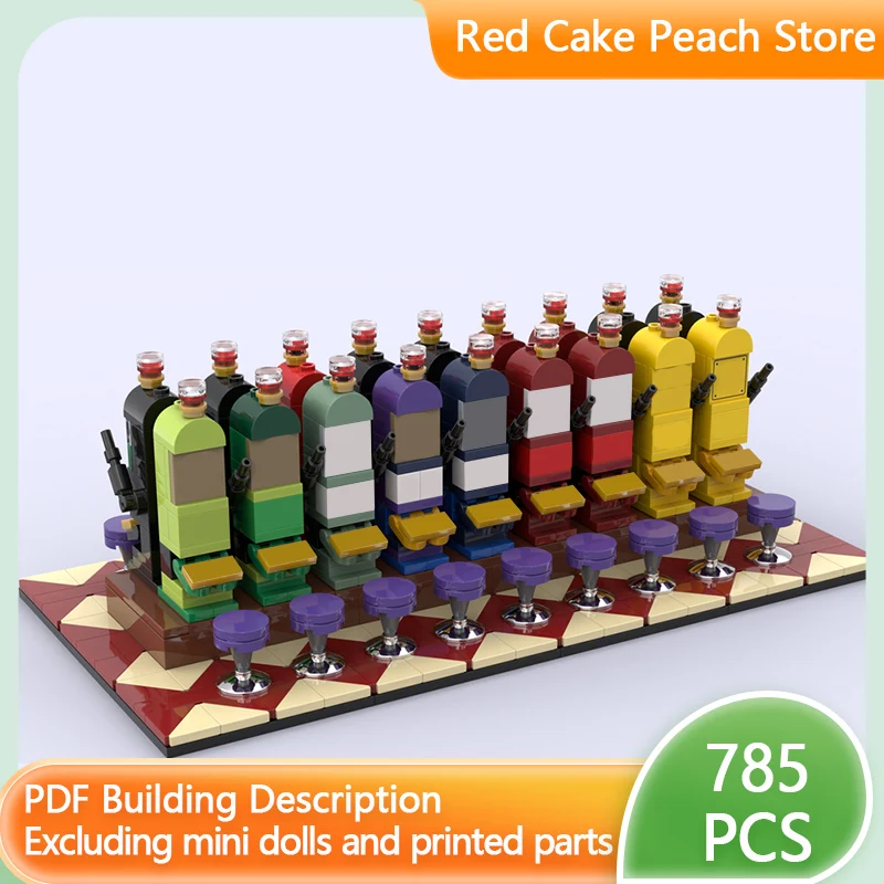 

City Street View Model MOC Building Bricks Slot Gambling Machines Modular Technology Children Holiday Gifts Assemble Toys Suit