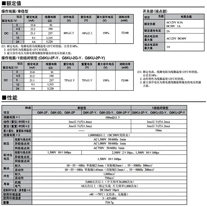 5PCS/Lot G6K-2P-Y-3VDC G6K-2P-Y-5VDC G6K-2P-Y-12VDC G6K-2P-Y-24VDC DIP-8 3V 5V 12V 24V Two open and two close  Signal Relay