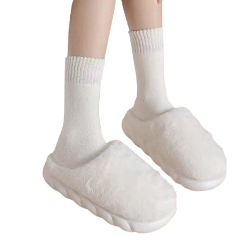 

Elastic Socks Winter Plush Mid-tube Socks Bundle 5 Pairs High Elasticity Anti-slip Floor Socks for Comfort Warmth for Sleeping