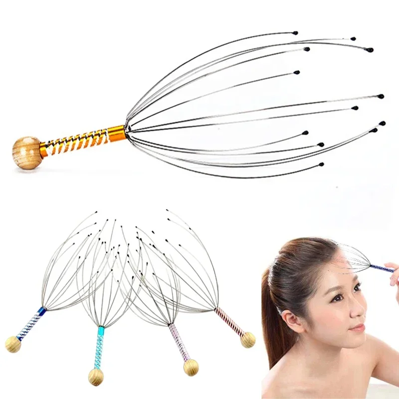 1/2pcs Octopus Head Relaxing Massager Claws Comb Stress Relief Massage Release Head Back Scratching Combs Massagers Tool