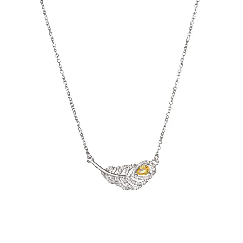 เงินทูโทน Filigree Leaf จี้สร้อยคอยาว Chic สร้อยคอสร้อยคออุปกรณ์เสริมสําหรับผู้หญิง