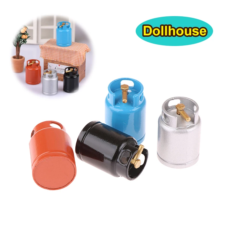 

1/12 Dollhouse Simulated Metal Gas Tank Dollhouse Mini Kitchen Utensils Decoration Dolls House Furniture Accessories