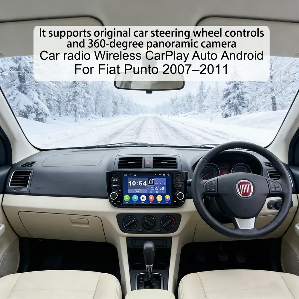

6,2-дюймовый IPS автомобильный радиоприемник на Linux для Fiat Punto 2007–2011 с беспроводным CarPlay, Android Auto, 4G LTE, Wi-Fi, GPS, RDS, Bluetooth