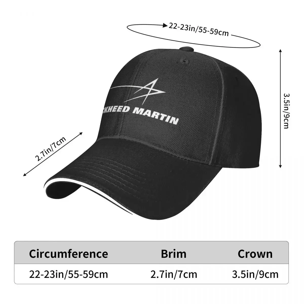 Czapki z daszkiem Lockheed Martin Casual Sandwich Cap dla mężczyzn Kobiety Oddychająca czapka przeciwsłoneczna Sport