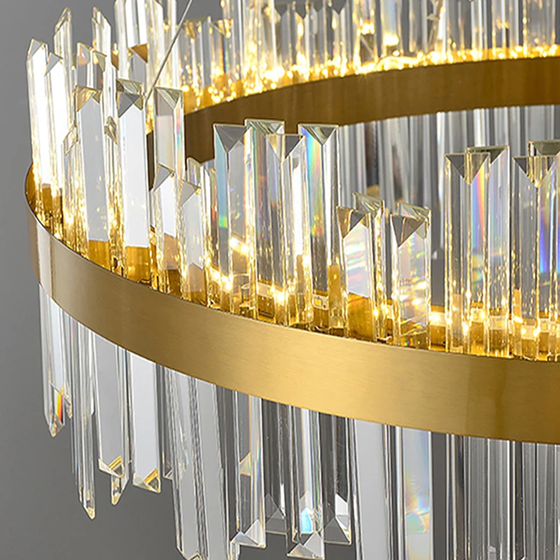 Modern Crystal Chandeliers para sala de estar, Luzes LED para quarto, Sala de jantar, Luz de teto, Cozinha Crystal Lamps