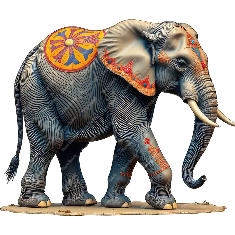 Three Ratels QO48 Mysterious patterned elephant animal art wall stickers for home decoration car decals