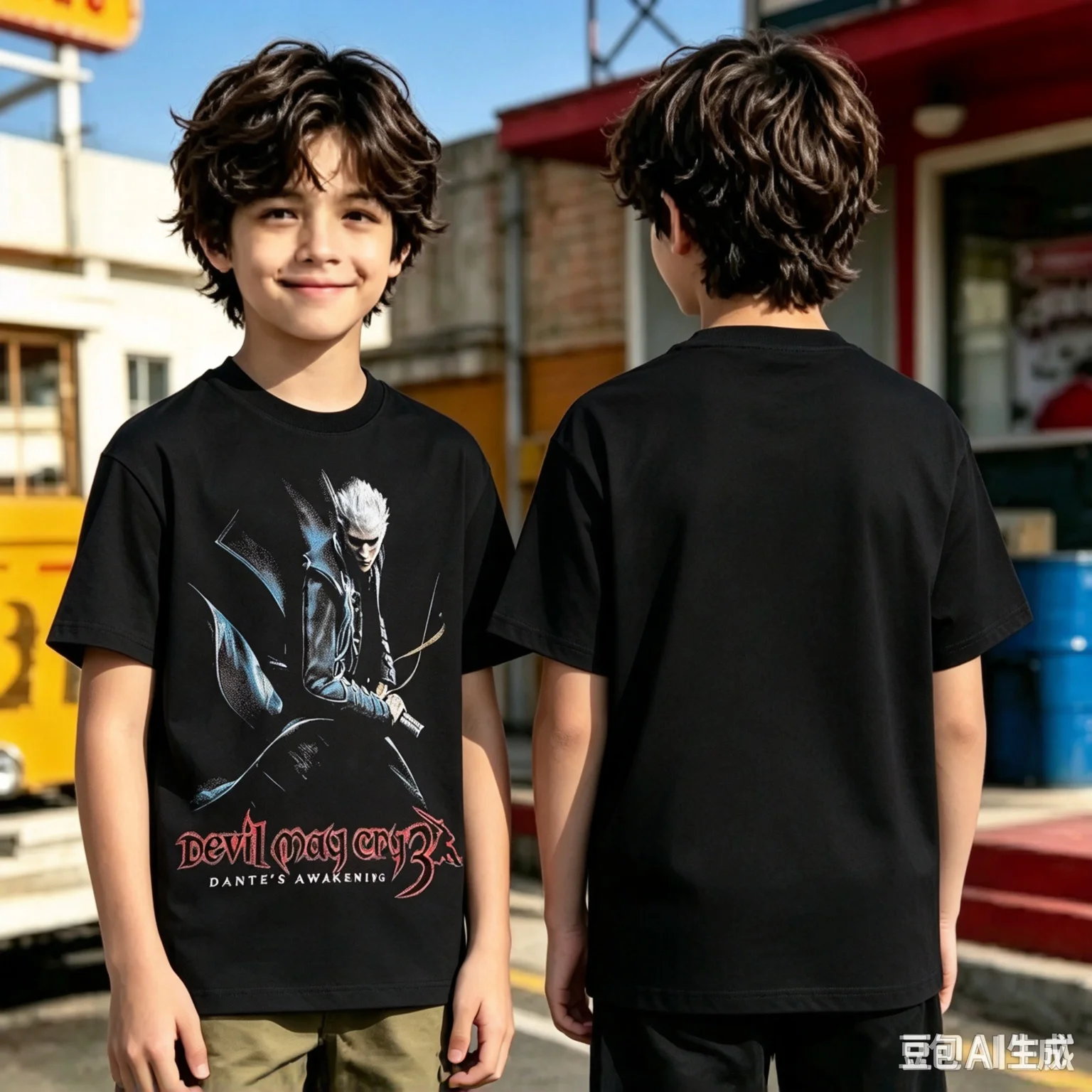 1pc Devil May Cry 3 Dantes Awakening Dante Retro Action Cotton T shirt Unisex Men Women Kids Streetwear Casual Short Sleeve Tops