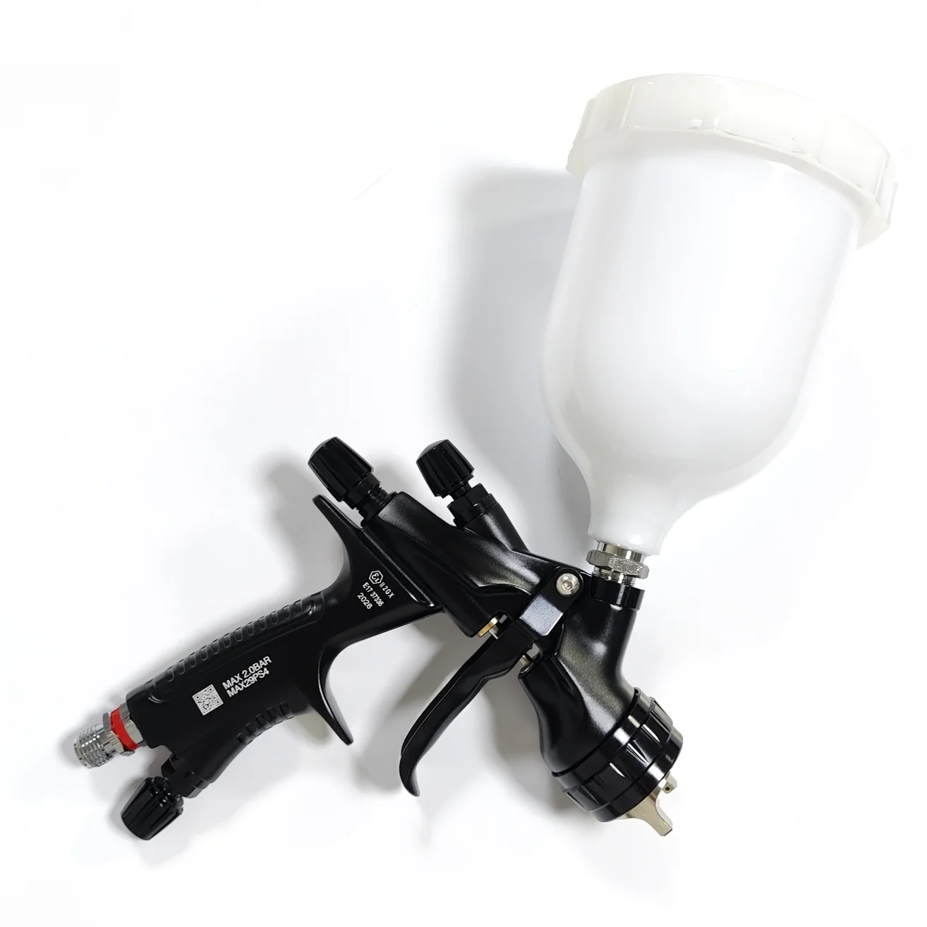 DeVidiss HVLP Pneumatic Pro Te20 Lite Spray Gun Set 600ml Cup Capacity Comfortable Grip 1.3mm Nozzle Professional Car Paint