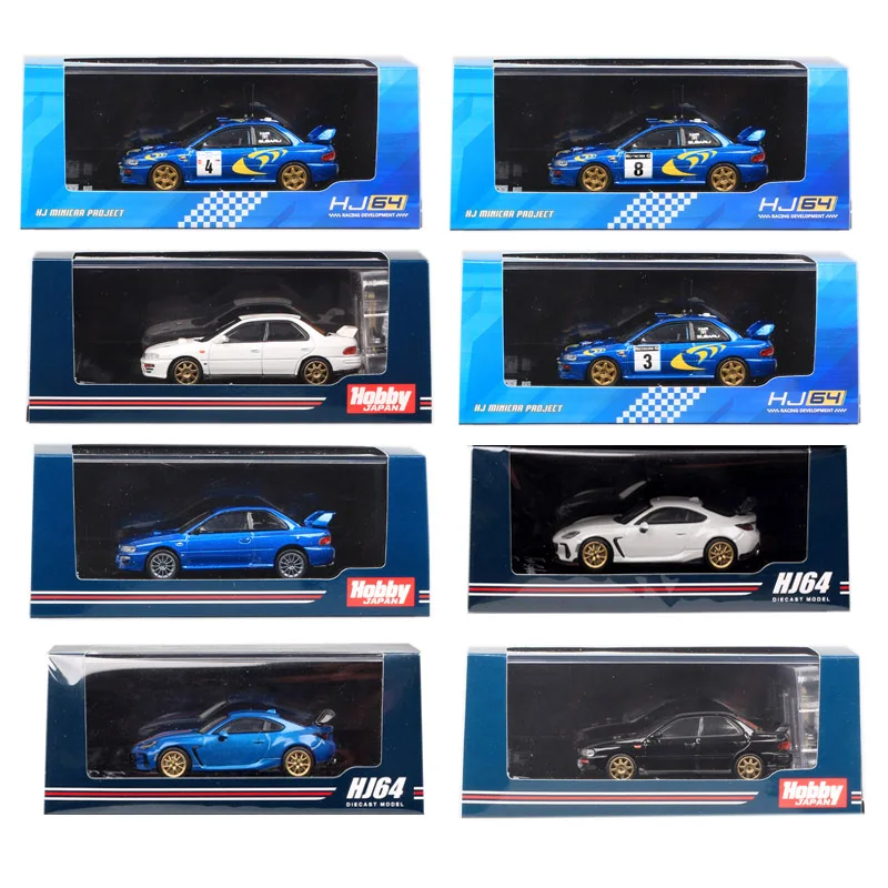 

Масштаб 1/64 Impreza WRC 1997 RAC Rally Racing # 3 # 4 # 8 22B Sti Euro GC8 WRX P25 Модель автомобиля Литая под давлением игрушечная техника Хобби Япония HJ64