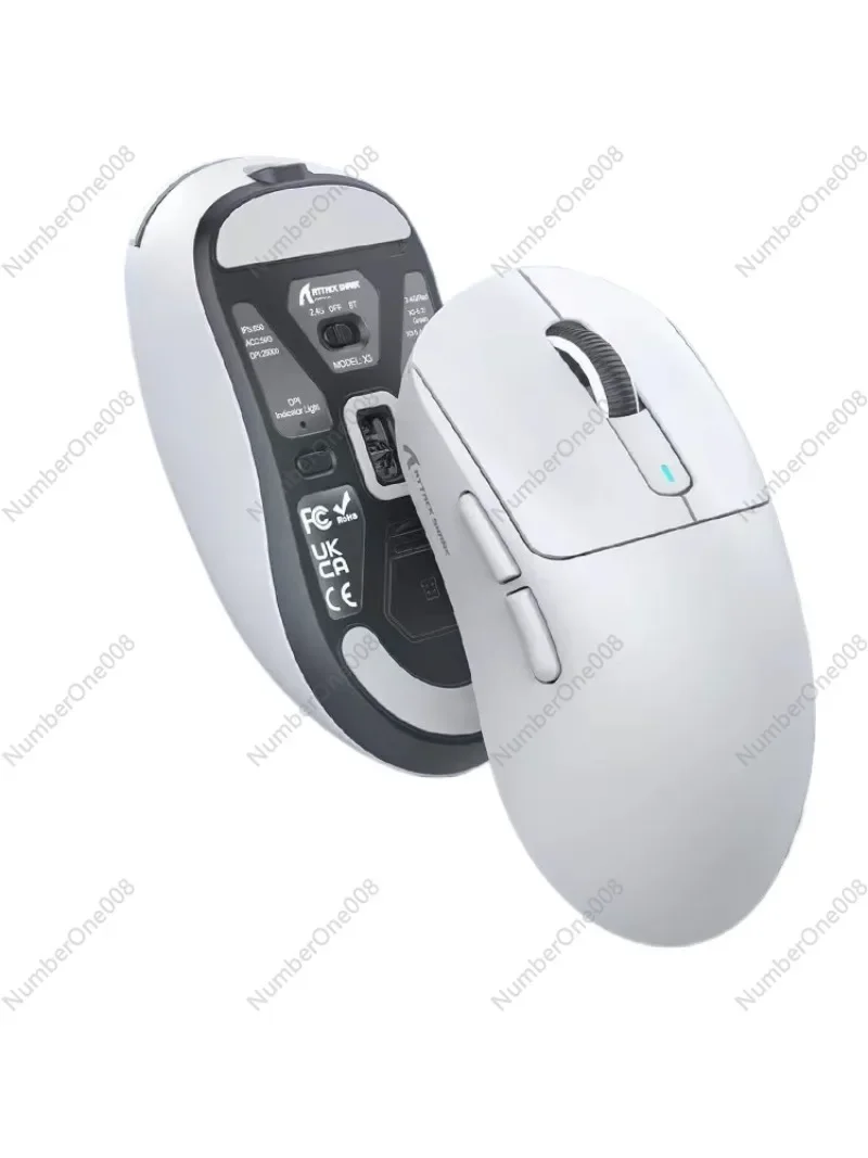 For Attack Shark X3 Mouse 49G Lightweight Paw3395 E-Sports Games Three-Mode Wireless Mouse