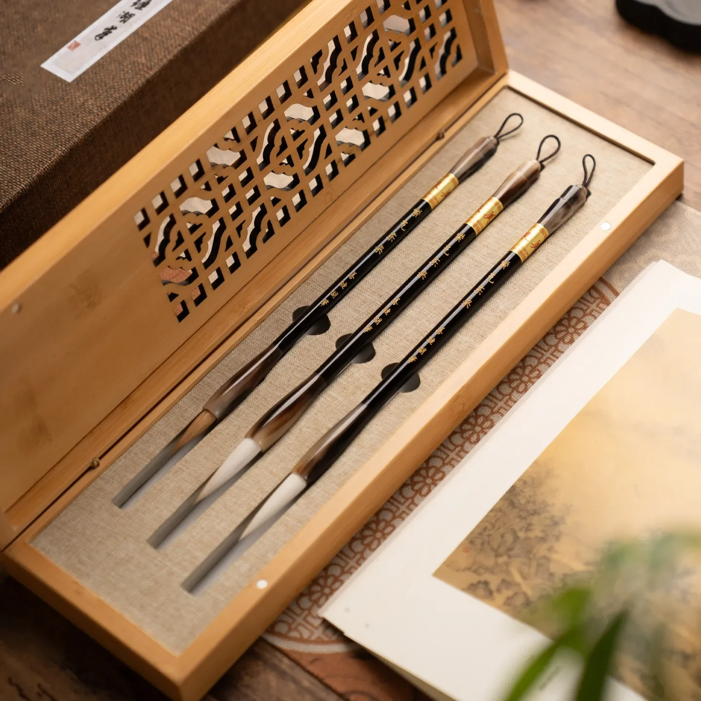 Shanlian lake pen, purple gas coming from the east, brush gift box, special for calligraphy, wolf hair, sheep hair