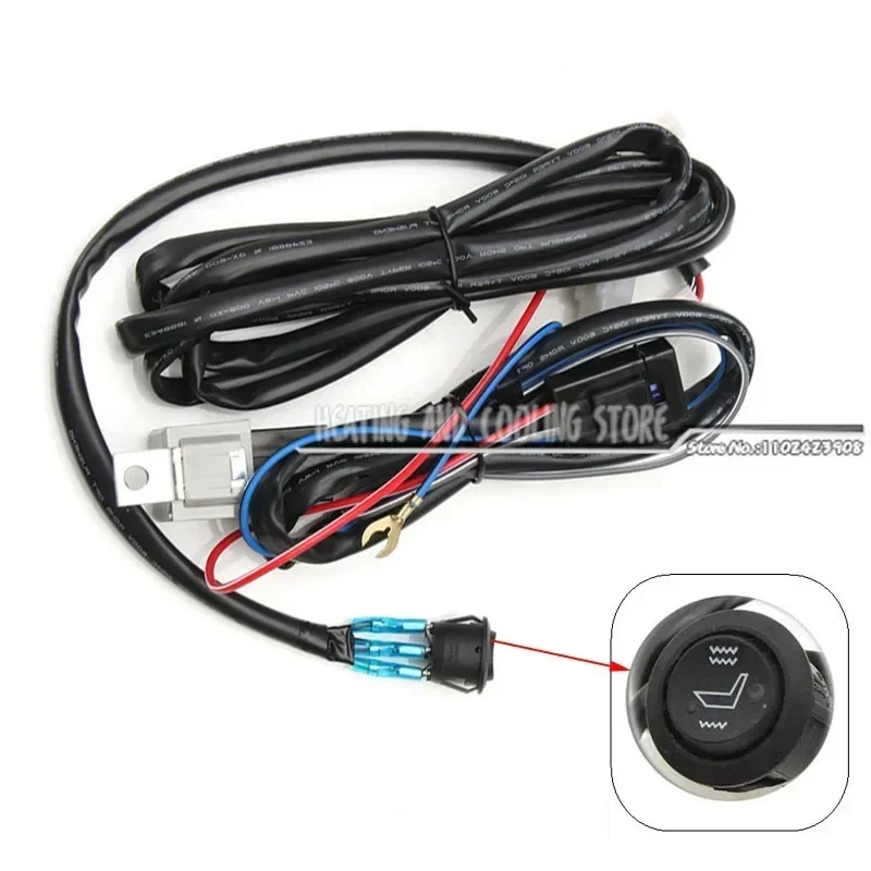 Universal Car Seat Heating Pad Seat Heating Switch 12V 40A 2/3/5/6 Level Switch Relay Wiring Harness With On/Off Switch For Auto