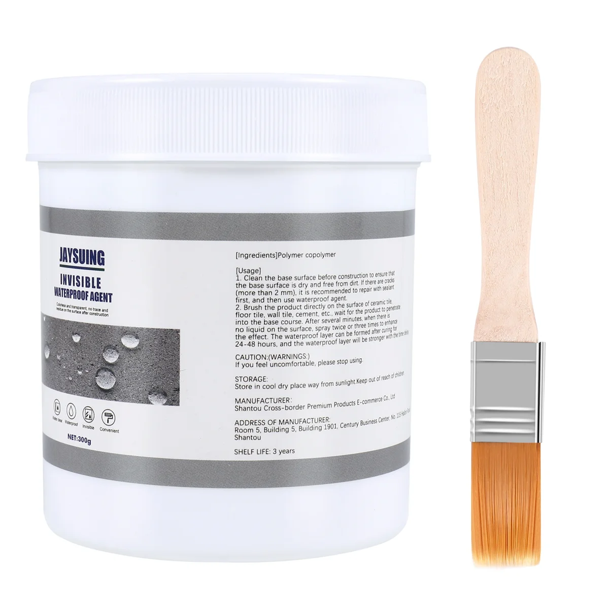 Transparent Waterproof Glue Plus Brush Waterproof Leakproof Water-Based Sealant Anti-Leakage with Brush-A