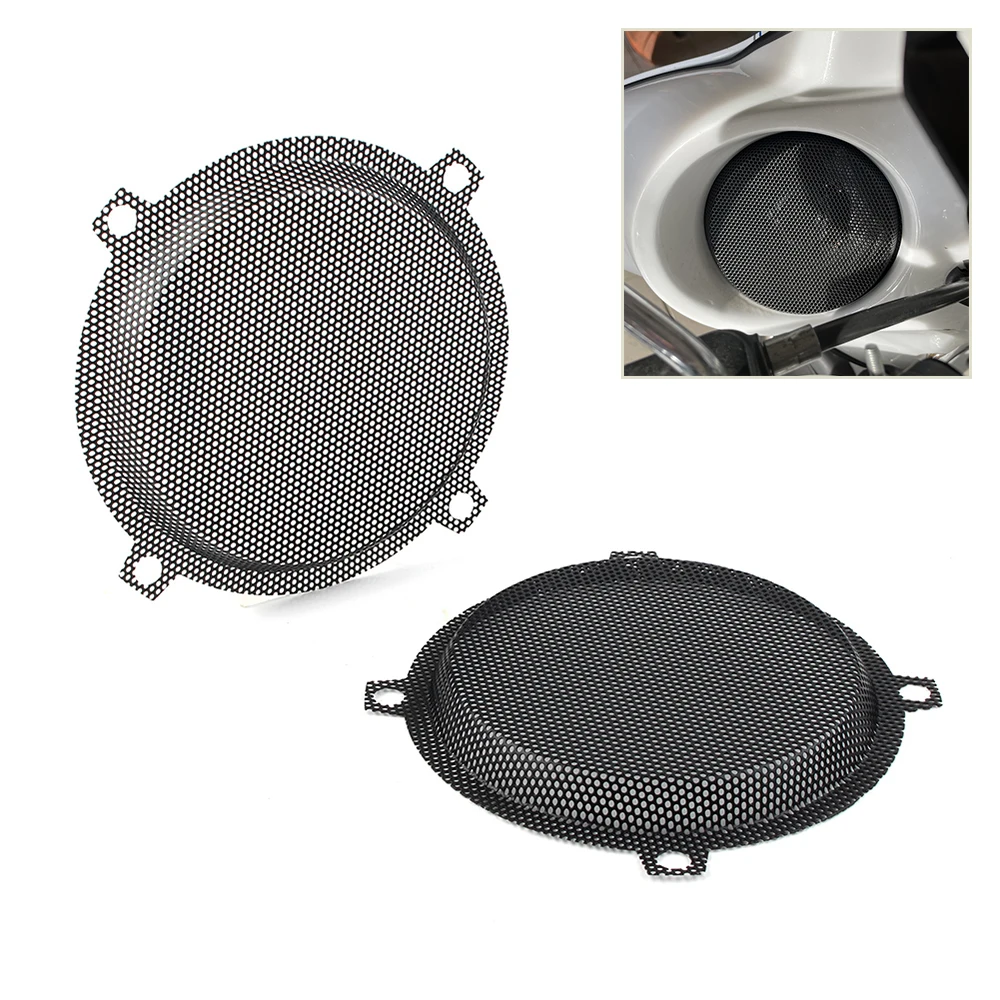 1Pair Motorcycle Wired Punched Steel Mesh Speaker Grilles Cover for Harley Davidson Electra Glide 5.25