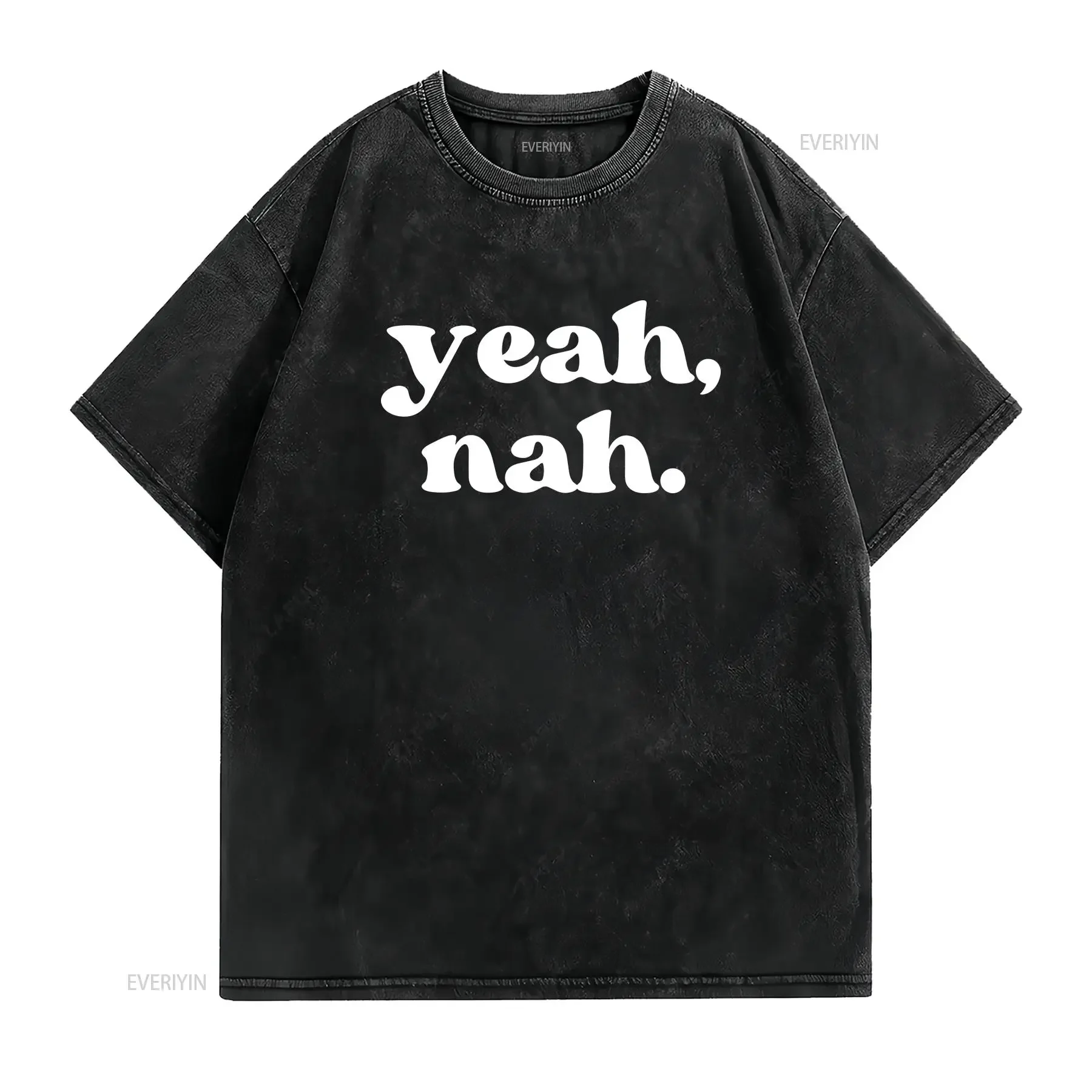 Yeah nah Funny Aussie slang shirt sarcastic t Yes No gift for people Aus Not really Y N vintage Washed graphic Stretched