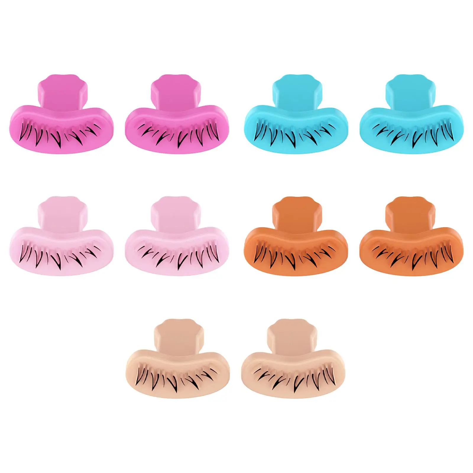 2x Lower Eyelash Stamps Tool Faux False Eyelash Stamp Practice Lazy DIY