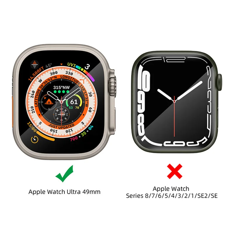 Gehard Glas Screen Protector Voor Apple Watch Ultra 49Mm Met Automatische Stick Film Tool Alleen Voor Iwatch Ultra 49Mm Accessoires