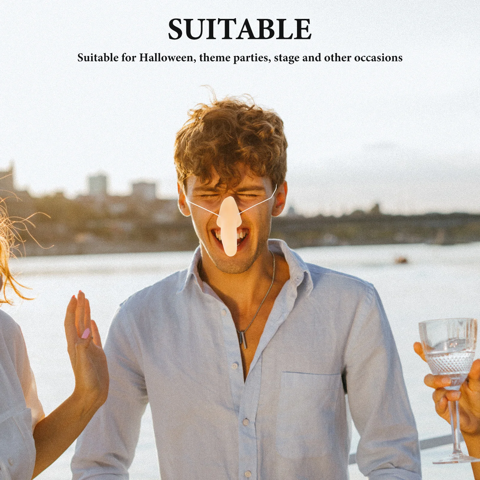 

Реквизит для косплея ведьмы с длинным носом, протез, виниловый костюм на Хэллоуин, детские поддельные аксессуары