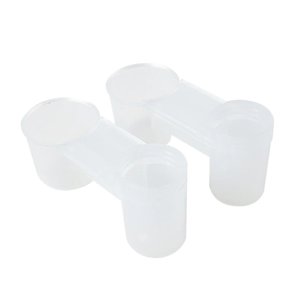 

20pcs Two-Port Birds Waterer Pigeon Drinker Plastic Pet Bird Feeder Dish Automatic Clean Zoo Use Parrot Pigeon Waterer