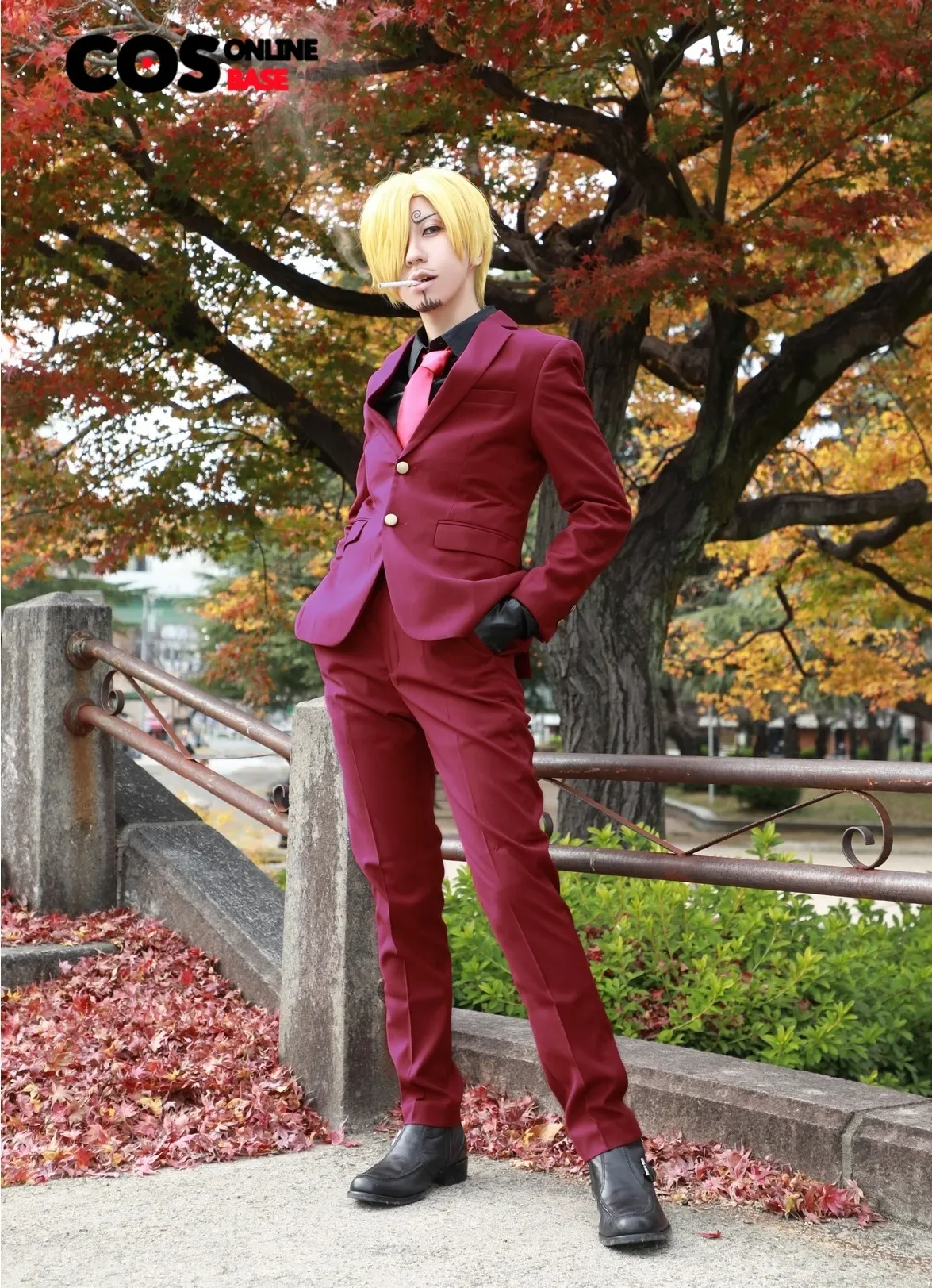 Sanji Vinsmoke Cosplay Red Suit Costume