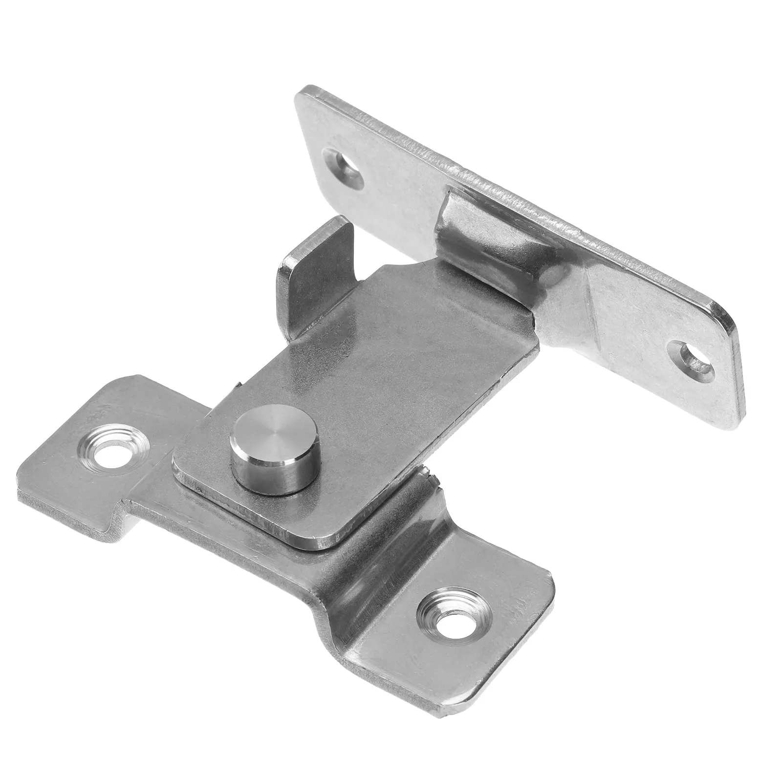 Loquet de haute qualité en acier inoxydable, résistant à la rouille, surface polie, loquet d’angle droit pour portes coulissantes, armoires et chambres.