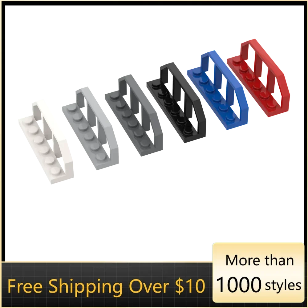 

10 шт., высокотехнологичные сборные частицы 6583 6 X 1,5 X 2,4, поезд-угон 1 X 6 кирпичных строительных блоков, сменная часть игрушки для детей