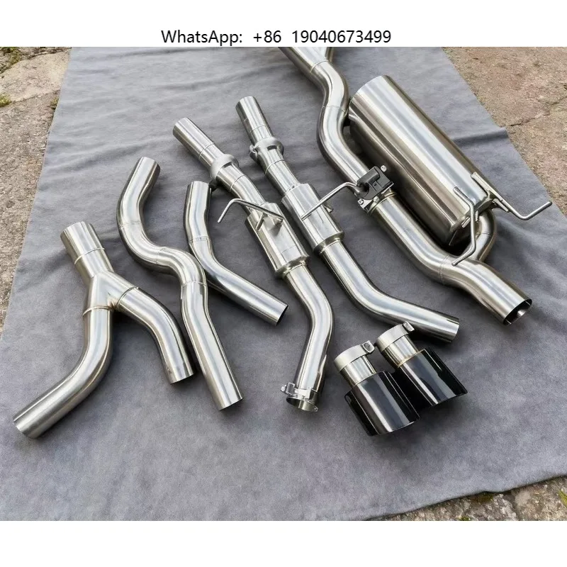High Flow Mirror Polished Exhaust Pipes Stainless Steel Muffler cxl