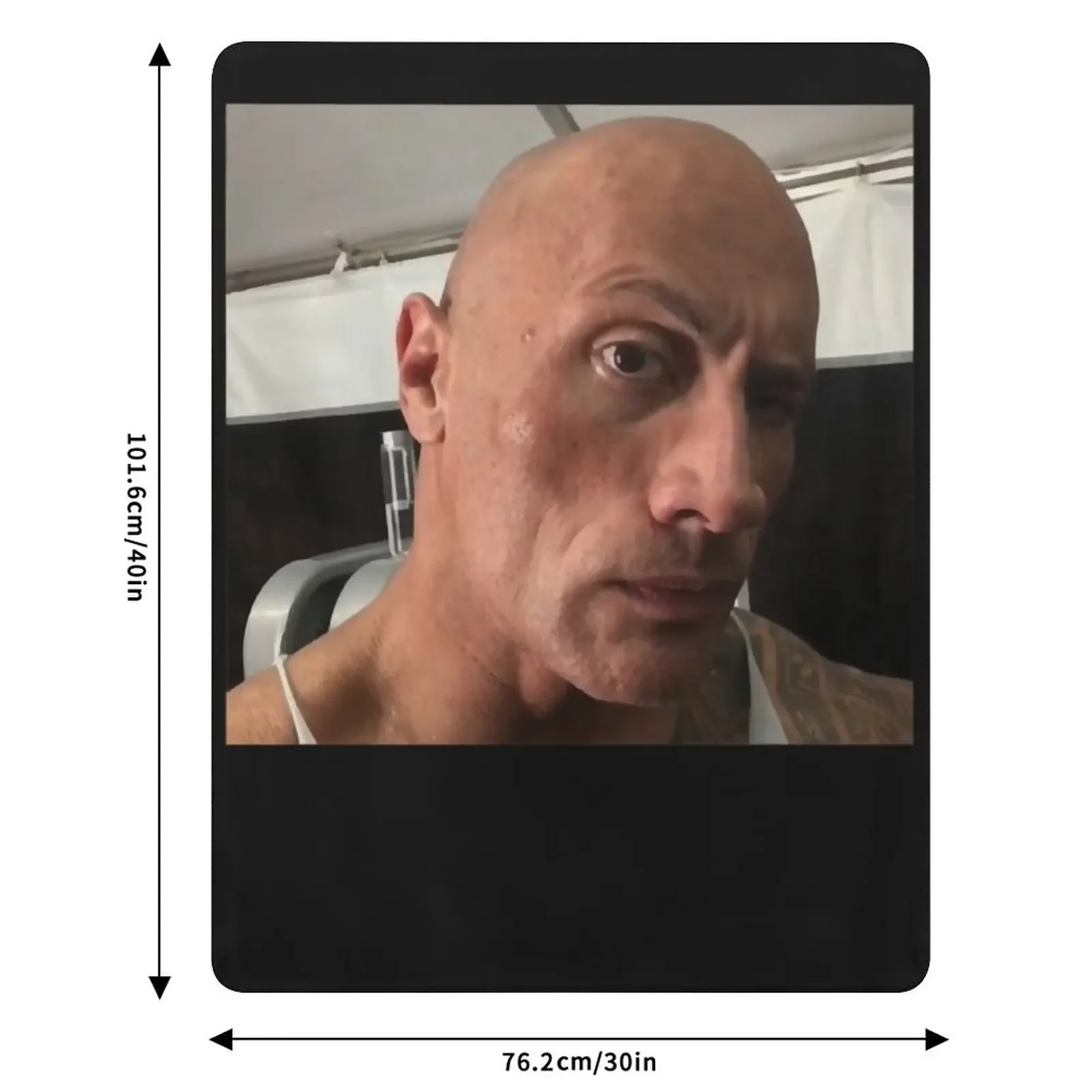 Dwayne The Rock Johnson eyebrow raise meme Throw Blanket Soft Luxury Thicken Comforter Custom Blanket