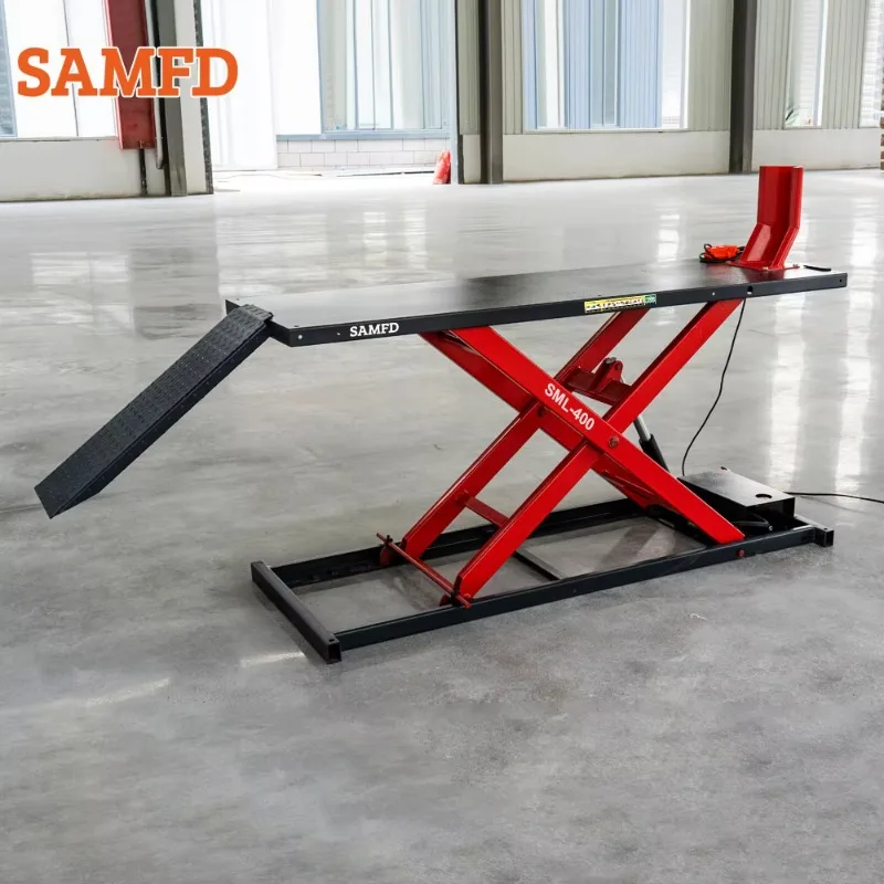 

2025 New StyleSAMFD 400kg Heavy Duty Motorcycle Lift ATV And UTV Lifting Machine With Extended Platform Made In China CE Certifi