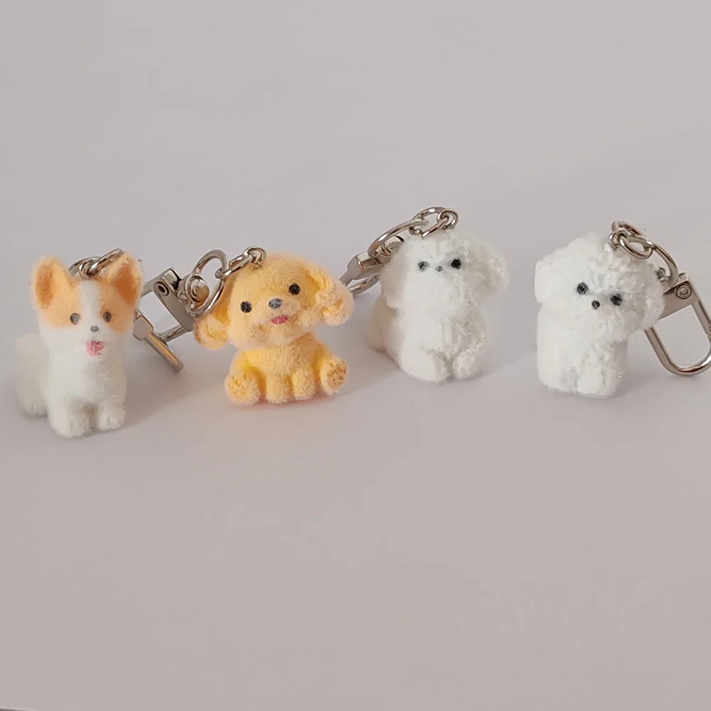 2 قطعة الأوروبية والأمريكية المخملية كاواي الكلب مفتاح سلسلة سيارة كيرينغ الكورية حقيبة الهاتف قلادة حفلة هدية لصديق الأسرة عاشق
