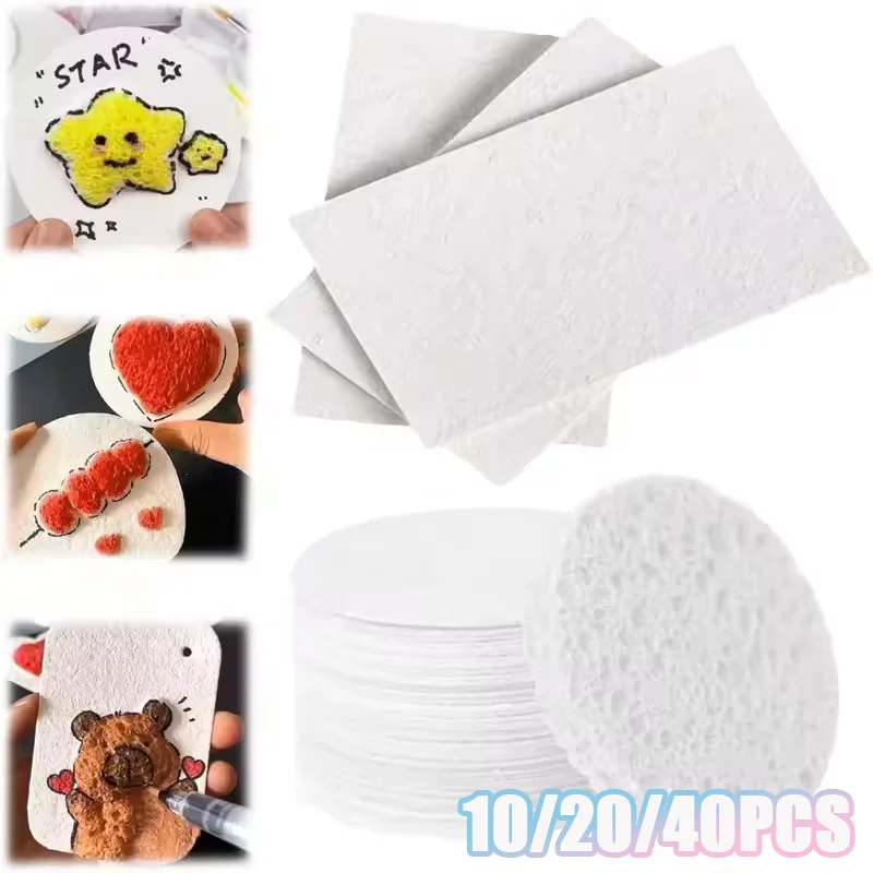 10-40PCS Foam Texture Painting Paper Puffy Texture Paper Creative Magic 3D Art Drawing Paper Kids DIY Painting Educational Toys