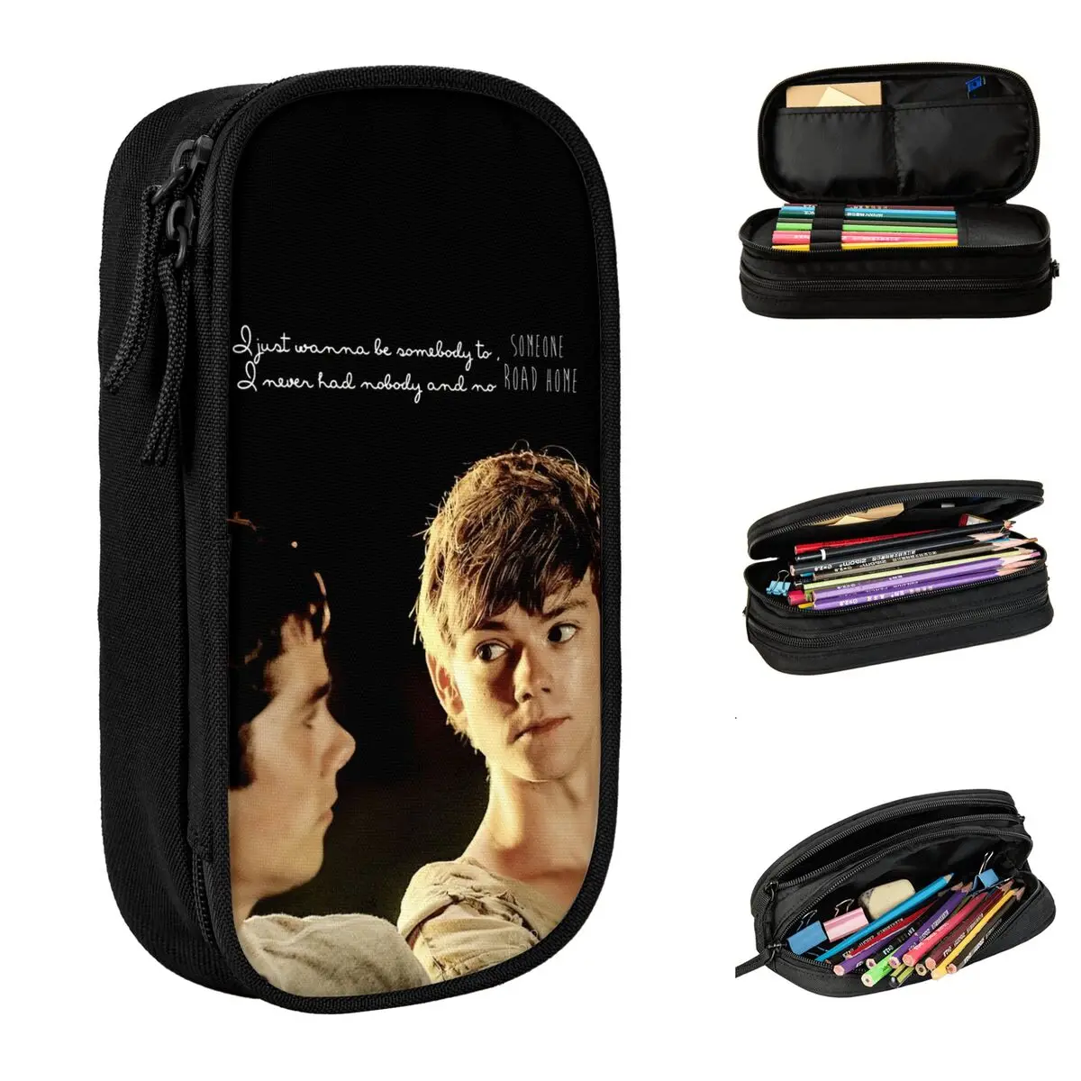 メイズ・ランナー ペンケース ニュート×トーマス キャンバス ペンボックス 男の子 女の子 エステティック カレッジ 新学期 ペンケース 用品