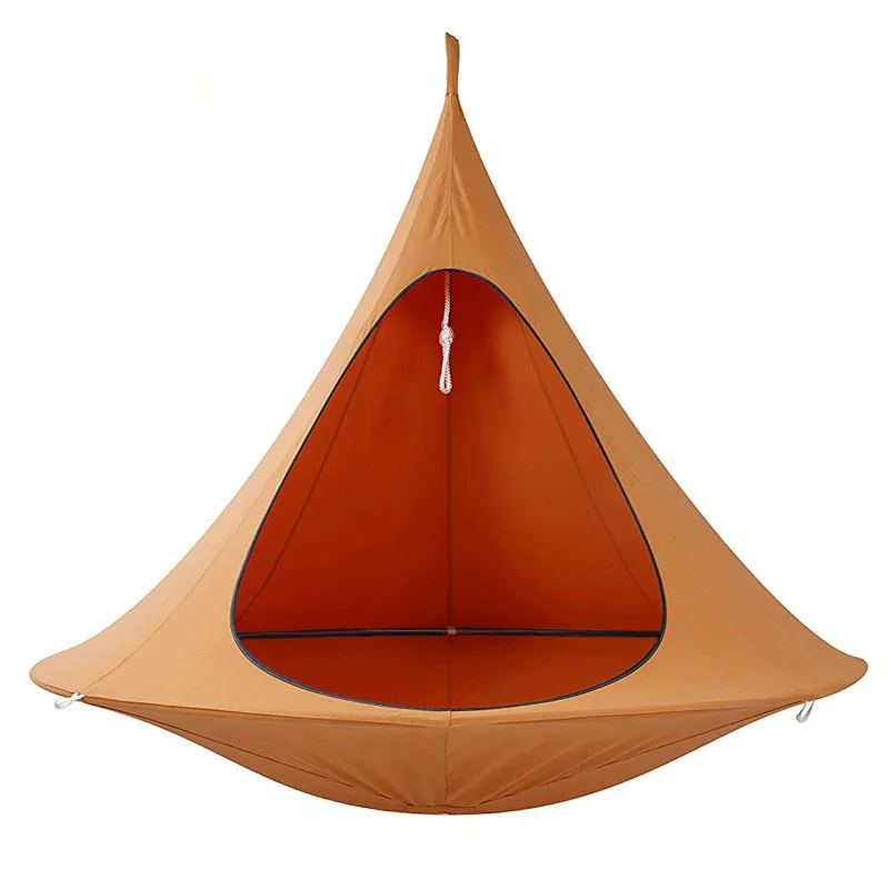Nylon Outdoor And Indoor Tree Tent Suspended Hammock Chair For Kids Straight Bracing Type Hanging Play Shelter For Camping