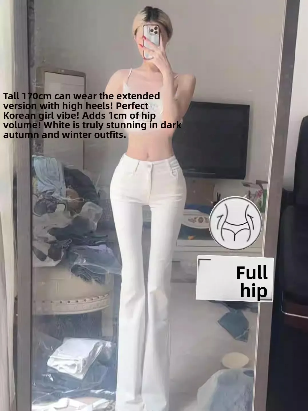 

Женские джинсы с низкой посадкой, расклешенные, с эффектом похудения, длинные брюки-буткат с подкладкой на бедрах, повседневные, из эластичного хлопкового денима, не мнущиеся