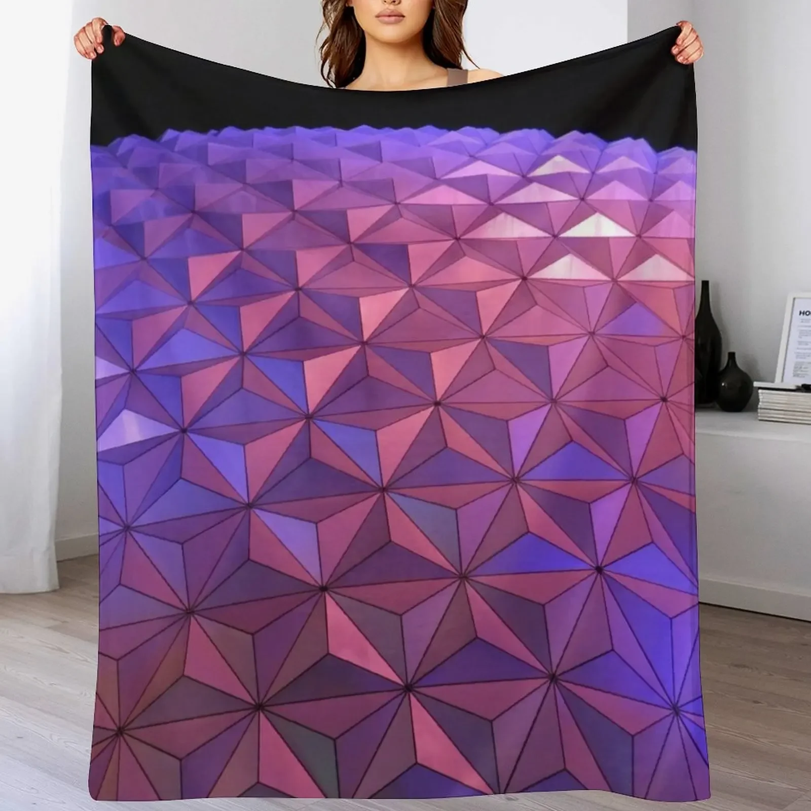 

Geometric shapes on Spaceship Earth Epcot Florida Throw Blanket sofa bed Bed covers Hair valentine gift ideas Blankets