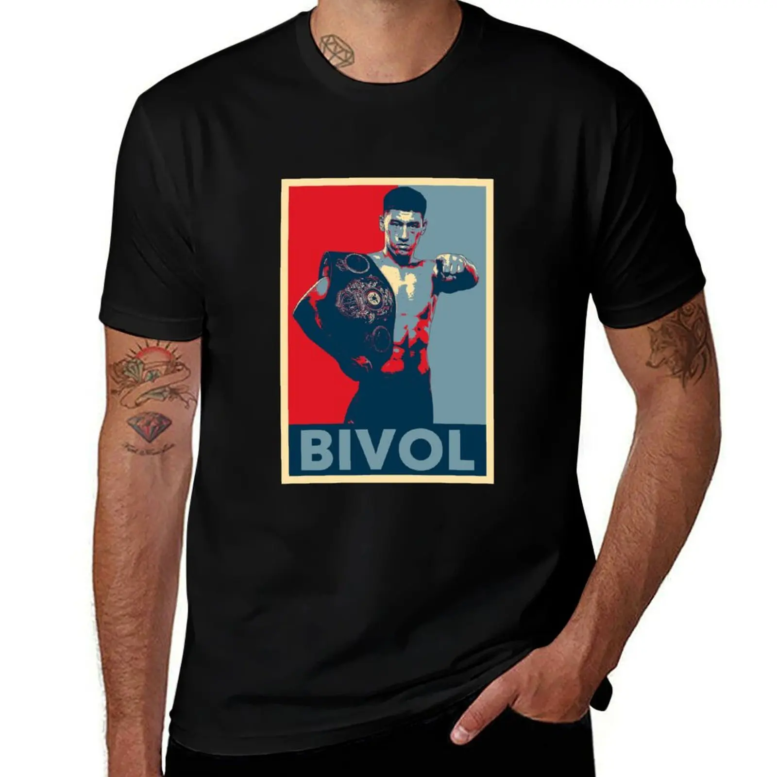 Dmitry Bivol T-Shirt oversized anime tshirt Aesthetic clothing mens t shirt graphic