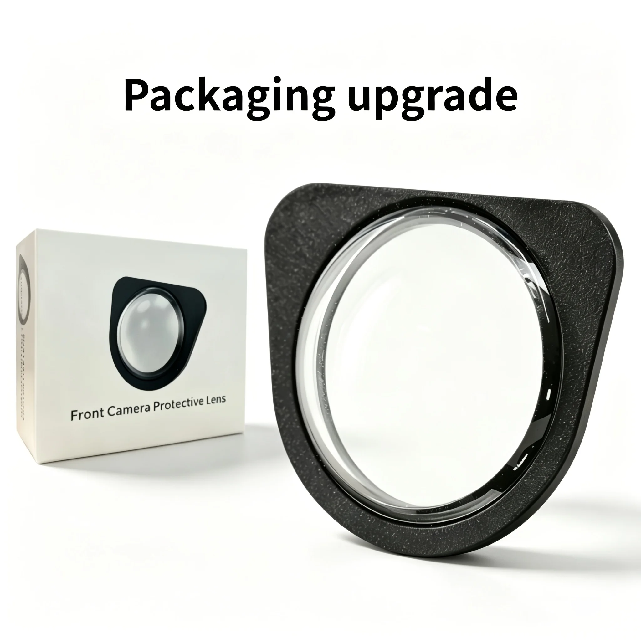 HD PC Front Bumper Camera Protective Cover for Tesla Model 3 Y YL, Dustproof Anti‑Scratch Panoramic Vision Lens Guard