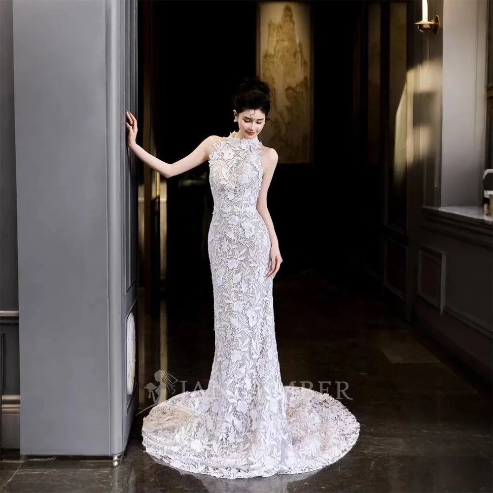 

Romantic Customized Wedding Dress Exquisite Ball Bridal Gown Sweep Train Bride Wedding Dress Photo Shoot vestidos de novia boda