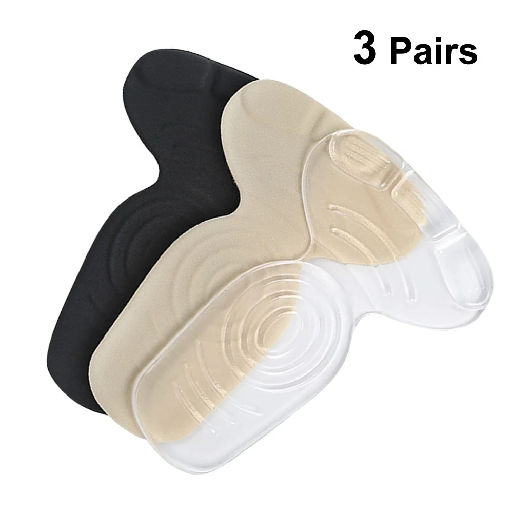 

3 Pairs Heels for Women Non-slip Stickers Shoe Insoles Feet Pads Shoes Grips Inserts