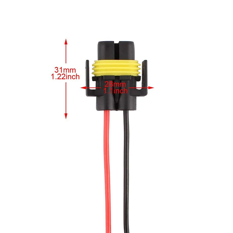 10 Buah H8 H9 H11 Bohlam Soket Perempuan Adaptor Kabel Harness Soket Konektor Kabel Steker Adaptor untuk Lampu Kabut Lampu