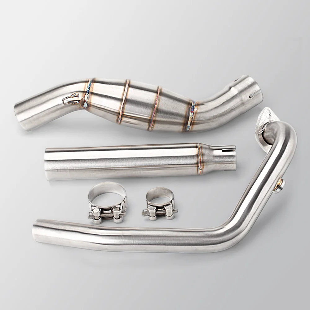

Motorcycle Exhaust Systems Escape Modified 51mm Front Middle Link Pipe With oxygen sensor For CFMoto NK250 250SR NK300 300SS